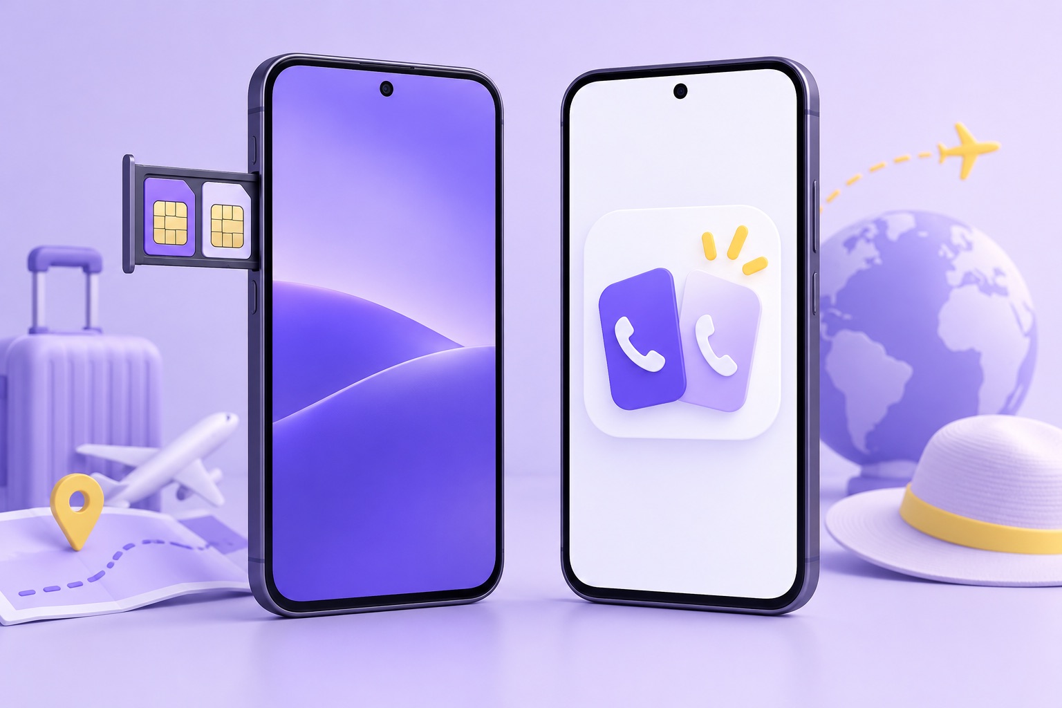 Two phones side by side